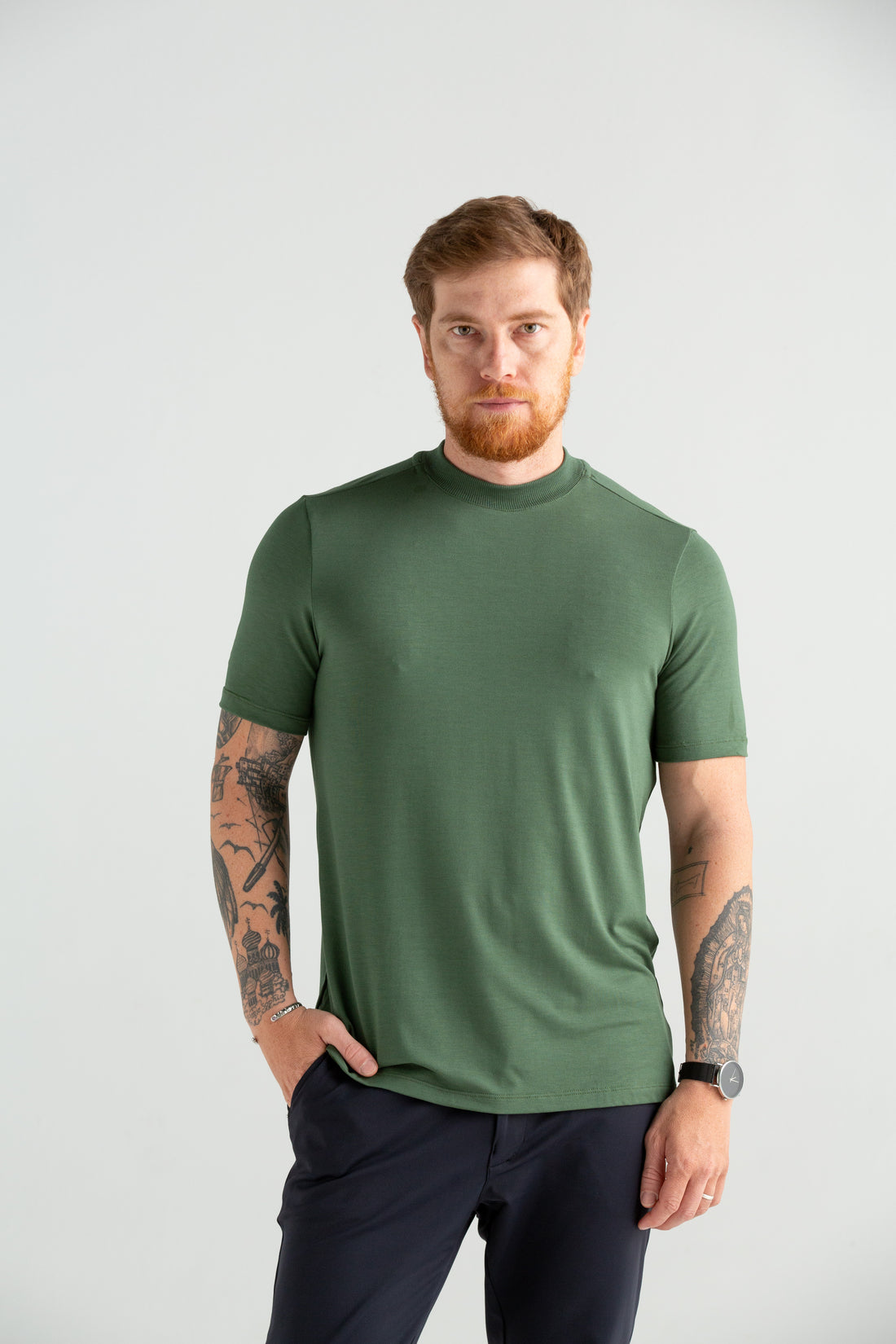 Camiseta Tec Gola Média 2.0+ verde