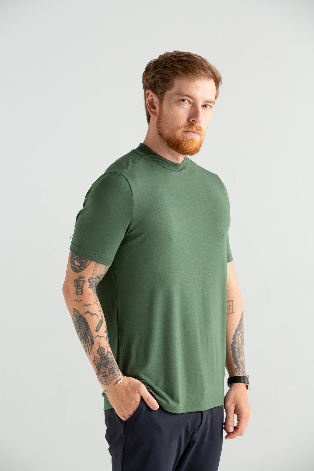 Camiseta Tec Gola Média 2.0+ verde