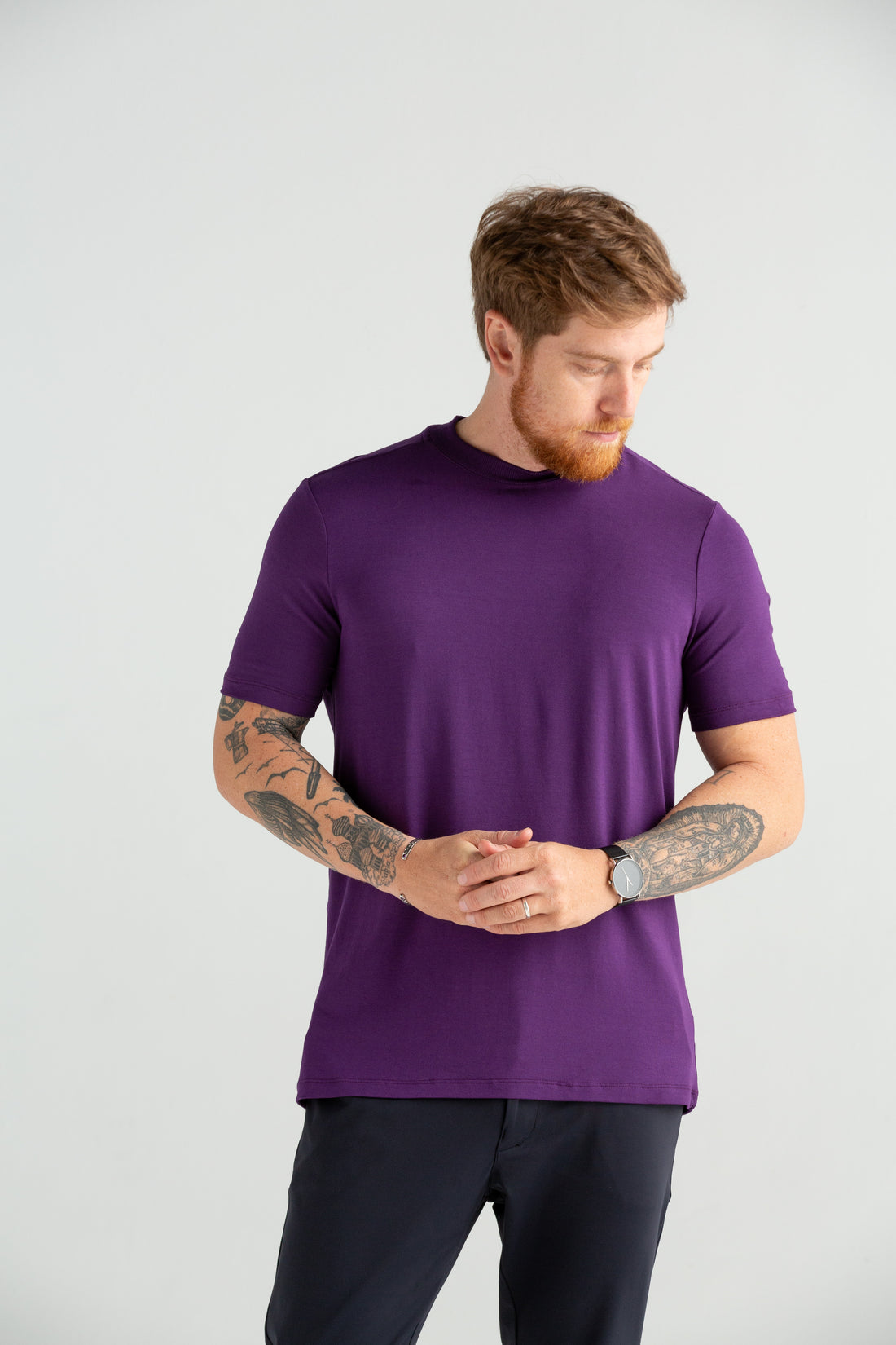 Camiseta Tec Gola Média 2.0+ roxo
