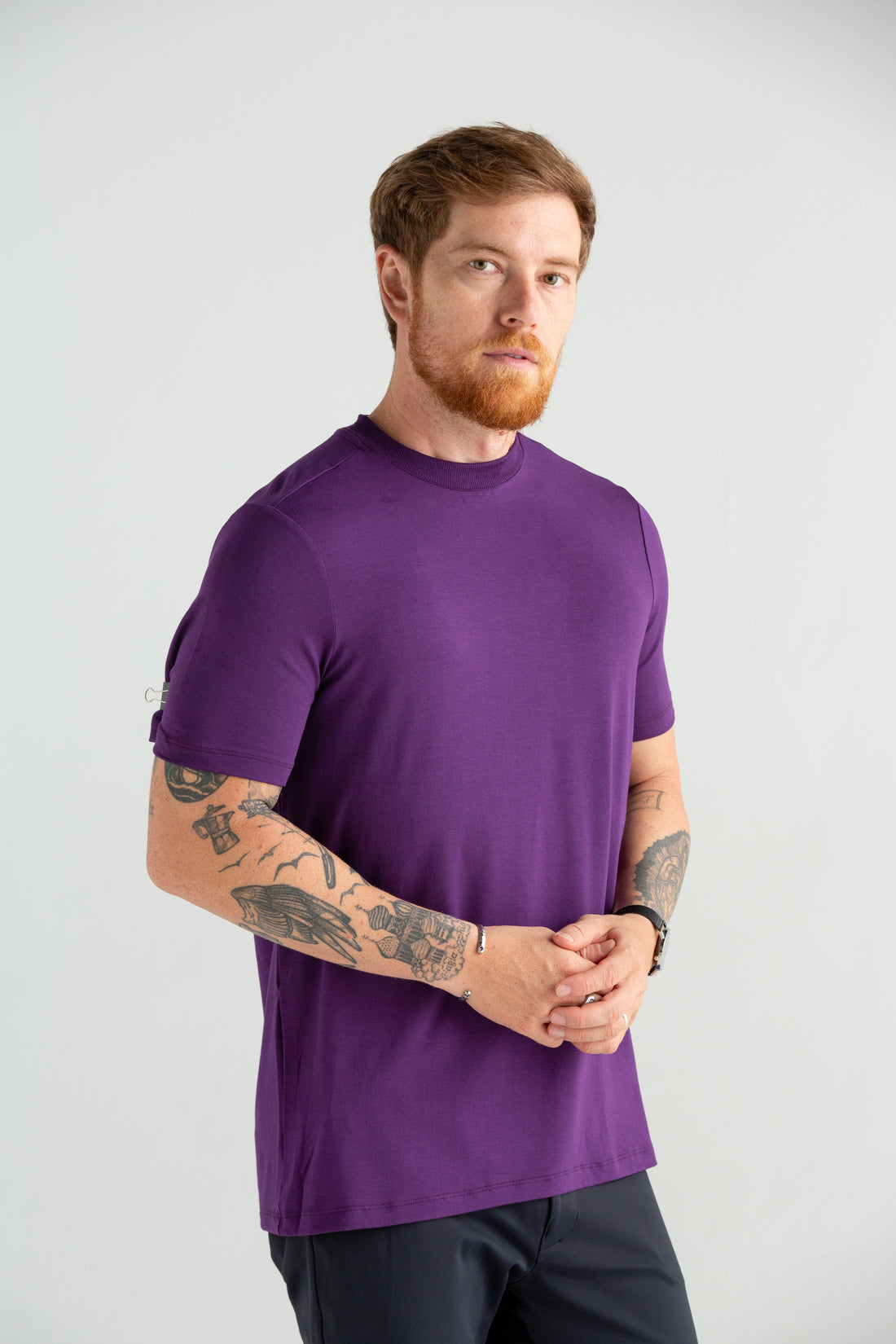 Camiseta Tec Gola Média 2.0+ roxo