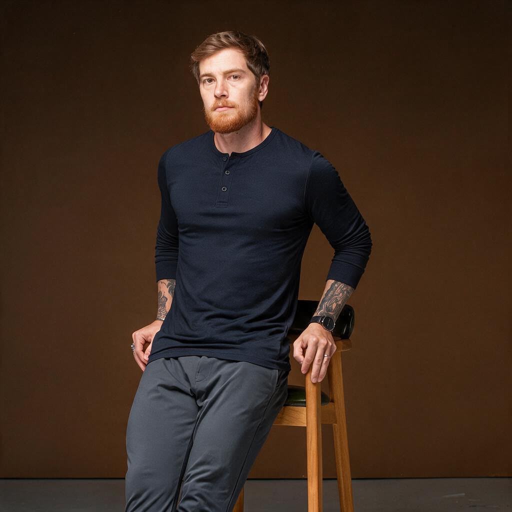 Camiseta Tec Henley Long Sleeve