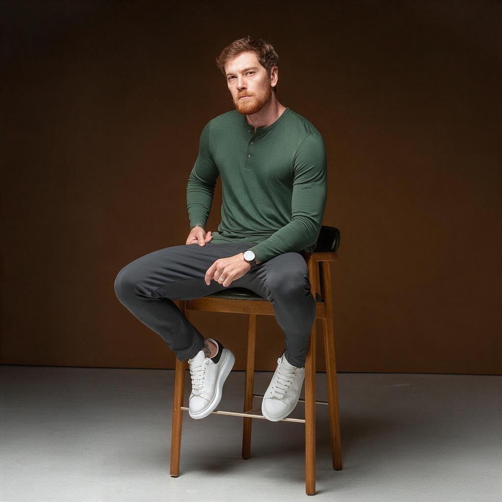 Camiseta Tec Henley Long Sleeve