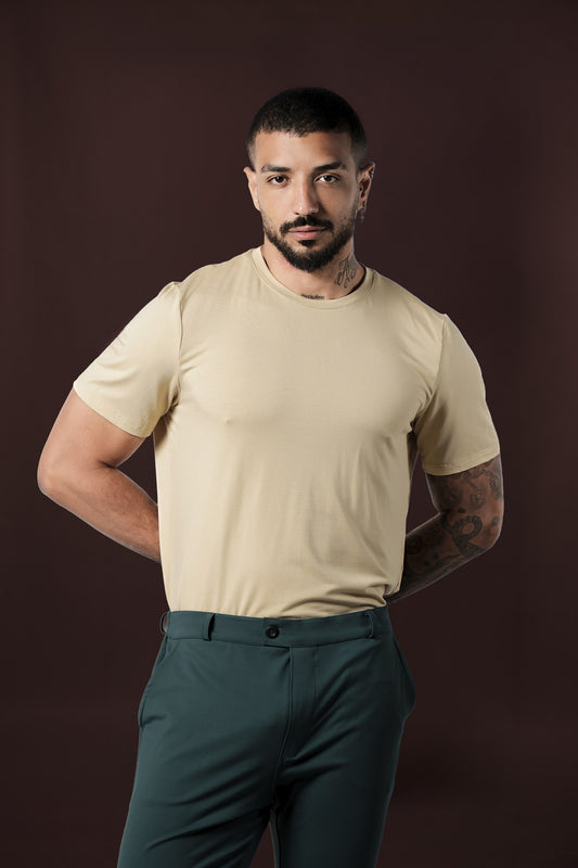 Gola Média Veritas Amarelo Pastel